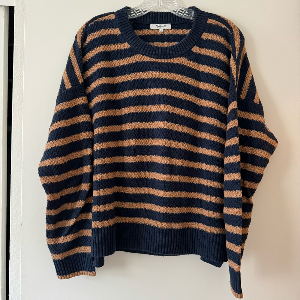 Madewell Striped Pickford Pullover Sweater, Size Large